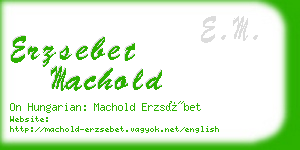 erzsebet machold business card